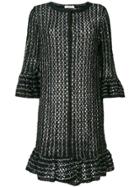 Charlott Fringe Knit Cardigan - Blue