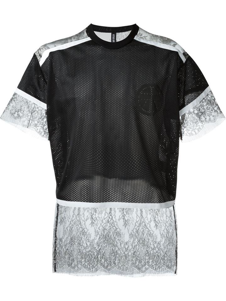 Astrid Andersen Lace Insert Mesh Wide Fit T-shirt