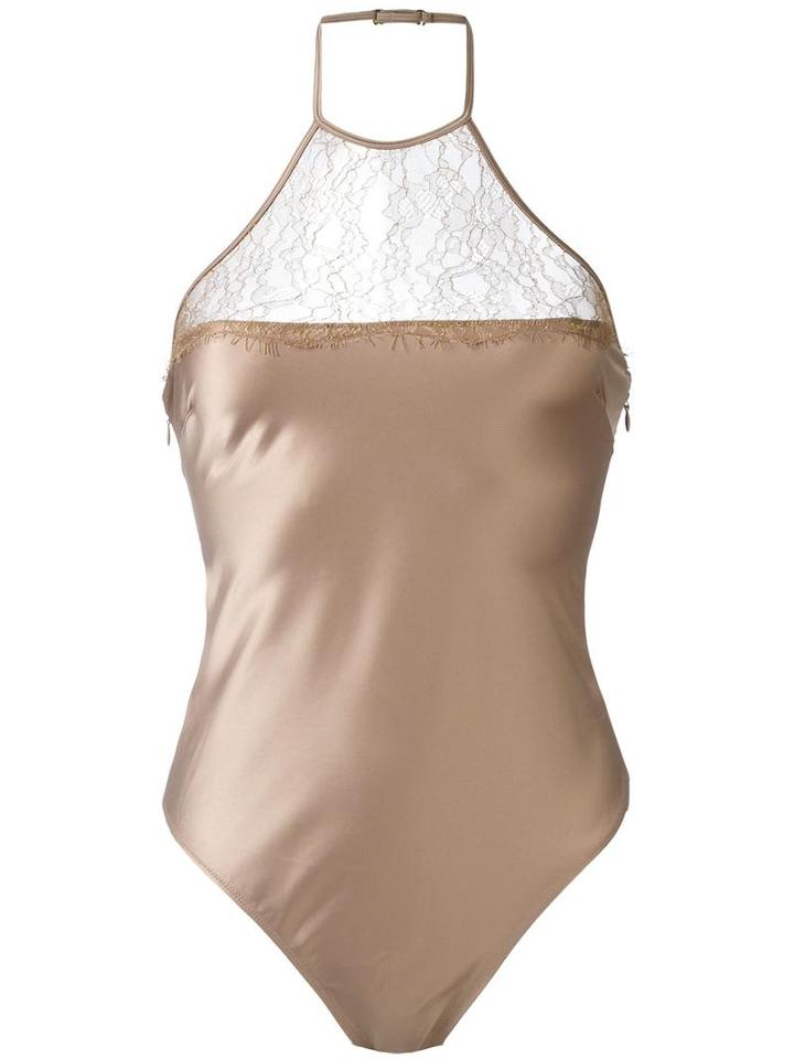 Maison Close 'jardin Imperial' Body, Women's, Size: Small, Nude/neutrals, Polyester/spandex/elastane