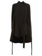 Aganovich Straps Detail Poncho, Women's, Size: 36, Black, Polyamide/cashmere/wool