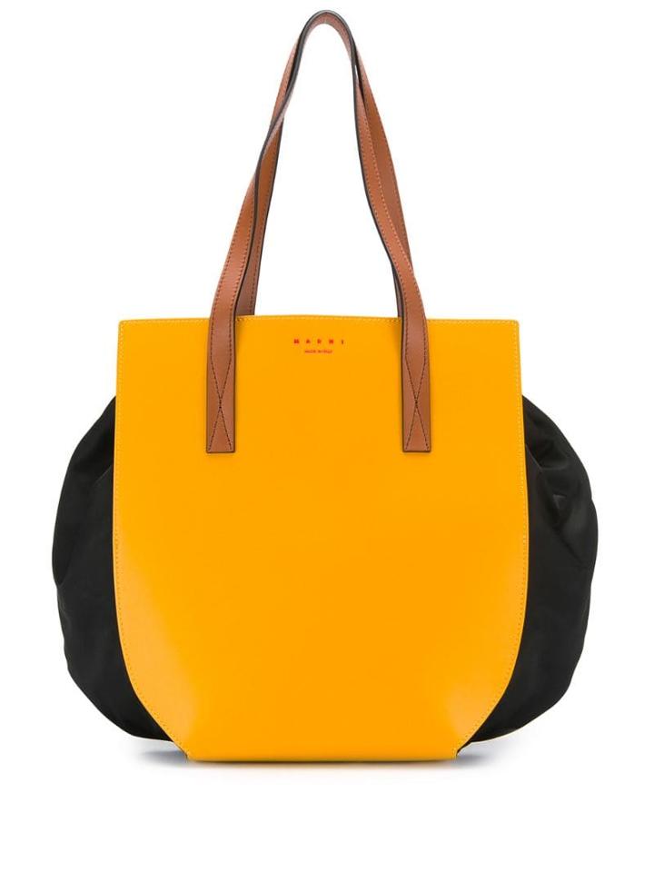 Marni Colour Blocked Shoulder Bag - Yellow