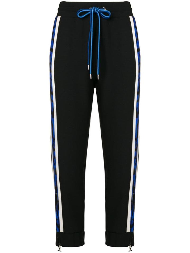 Just Cavalli Contrasting Side Panels Track Trousers - Black