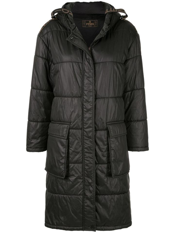 Fendi Pre-owned Long Padded Coat - Black