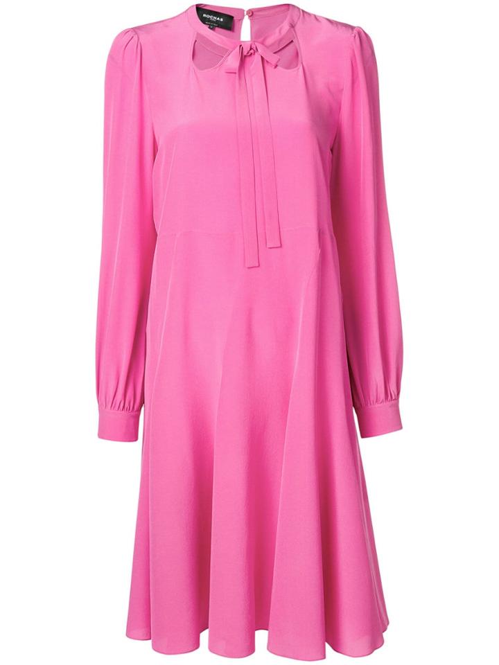 Rochas Tie Front Shift Dress - Pink