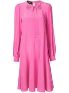 Rochas Tie Front Shift Dress - Pink