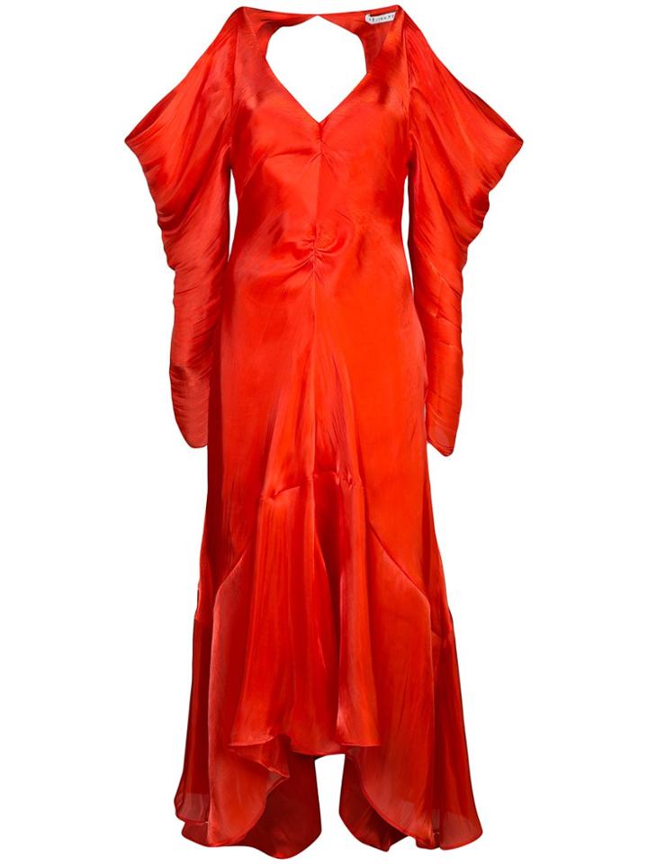 Rejina Pyo Draped-shoulder Gown - Red