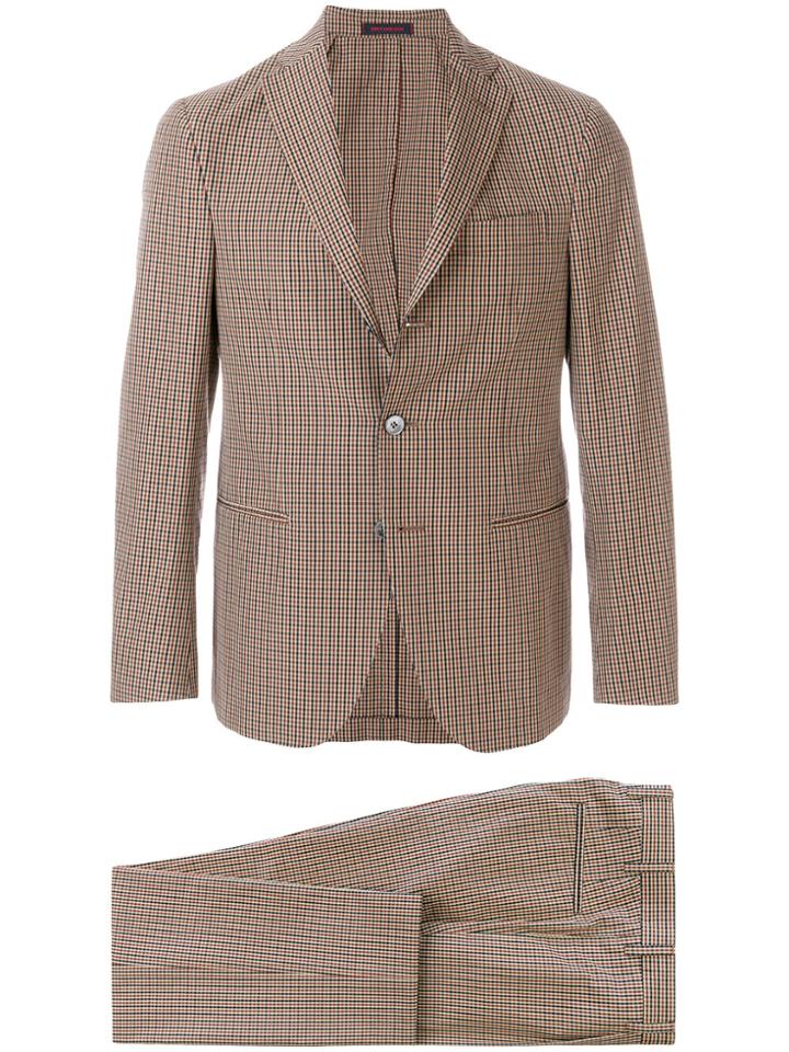 The Gigi Plaid Degas Two-piece Suit - Brown