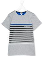 Karl Lagerfeld Kids Striped T-shirt, Kids Unisex, Size: 16 Yrs, Grey, Cotton