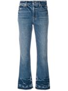 Helmut Lang Cropped Flared Jeans - Blue