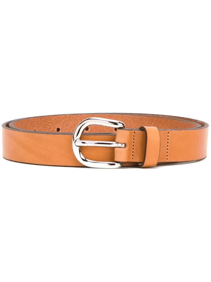 Isabel Marant - 'zap' Belt - Women - Calf Leather - M, Nude/neutrals, Calf Leather