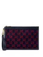 Gucci Monogram Pattern Wallet - Blue