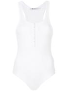 T By Alexander Wang Stretch Ribbed Bodysuit - White