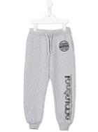 Moschino Kids Logo Detail Printed Track Pants, Boy's, Size: 8 Yrs, Grey