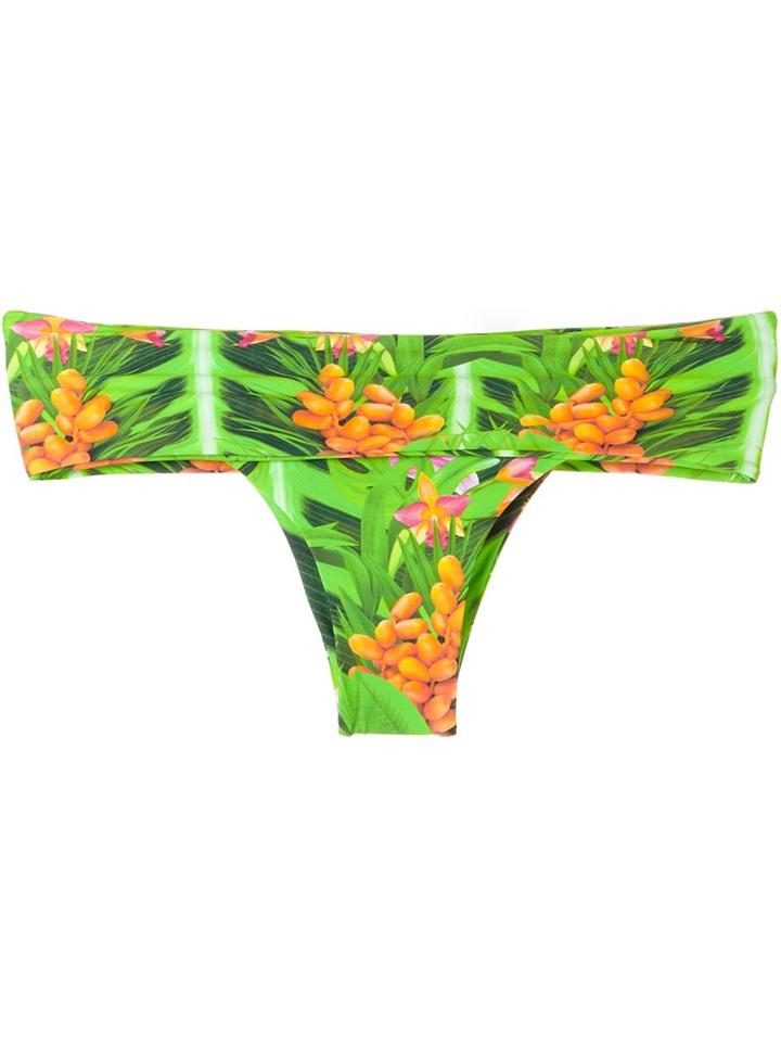 Blue Man Printed Bikini Bottoms, Women's, Size: P, Green, Lyocell