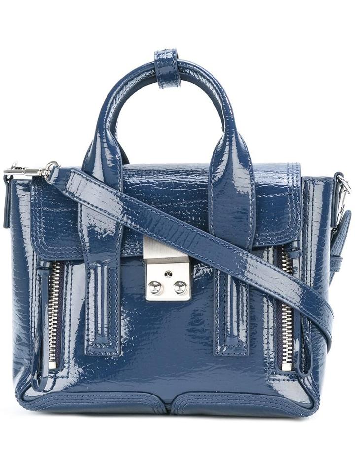 3.1 Phillip Lim Mini Pashli Satchel, Women's, Blue, Leather/metal