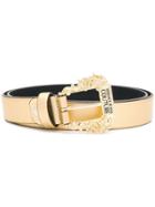 Versace Jeans Engraved Buckle Belt - Gold