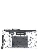 Miu Miu Star Print Clutch Bag - Neutrals