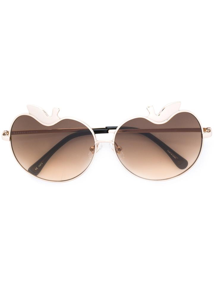 Linda Farrow Tinted Apple Sunglasses - Brown