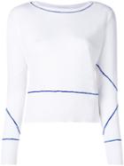 Dondup - Longsleeved T-shirt - Women - Linen/flax/viscose - S, White, Linen/flax/viscose