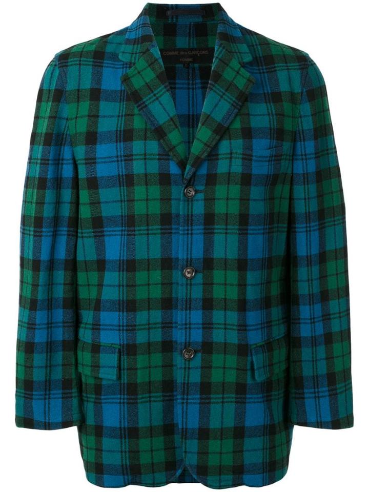 Comme Des Garçons Pre-owned Tartan Blazer - Green