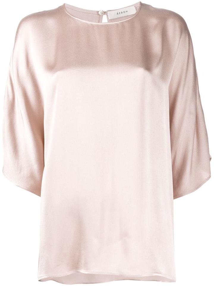Áeron Aloe Slit Shoulder Blouse - Pink
