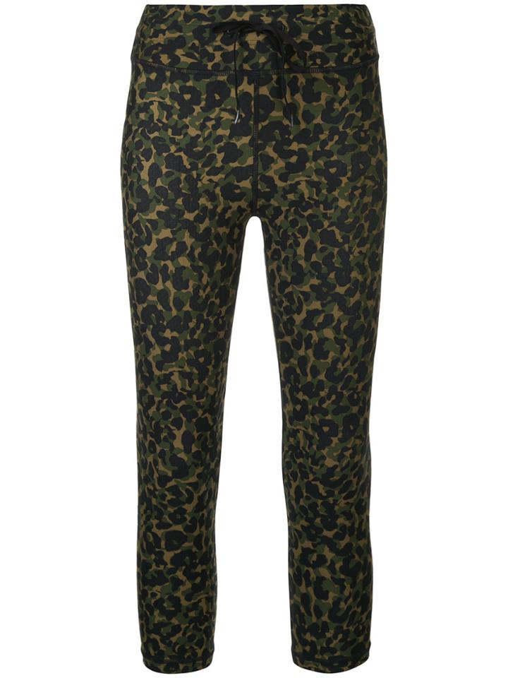 The Upside Cropped Leopard-print Leggings - Green