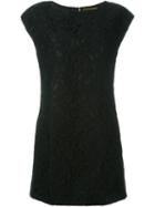 Saint Laurent Floral Lace Shift Dress, Women's, Size: 38, Black, Cotton/nylon/modal/silk