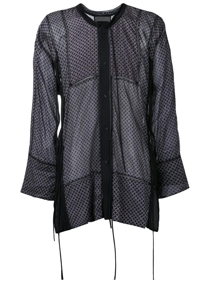 Di Liborio - Dandy Wild Rombo Shirt - Men - Silk/cotton - 48, Black, Silk/cotton