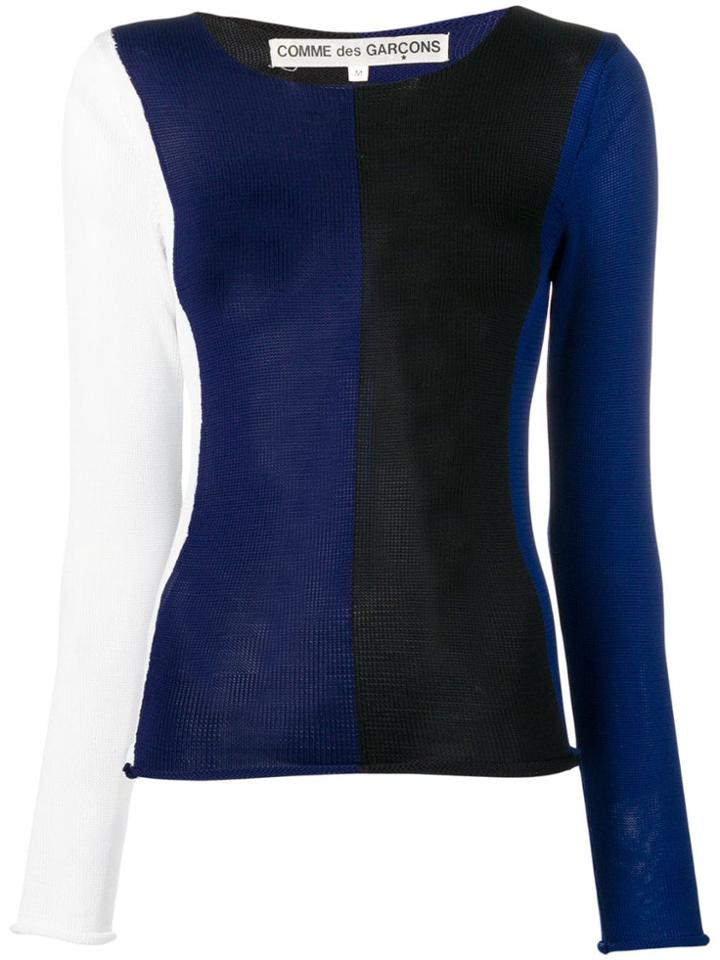 Comme Des Garçons Pre-owned 1990's Striped Jumper - Blue