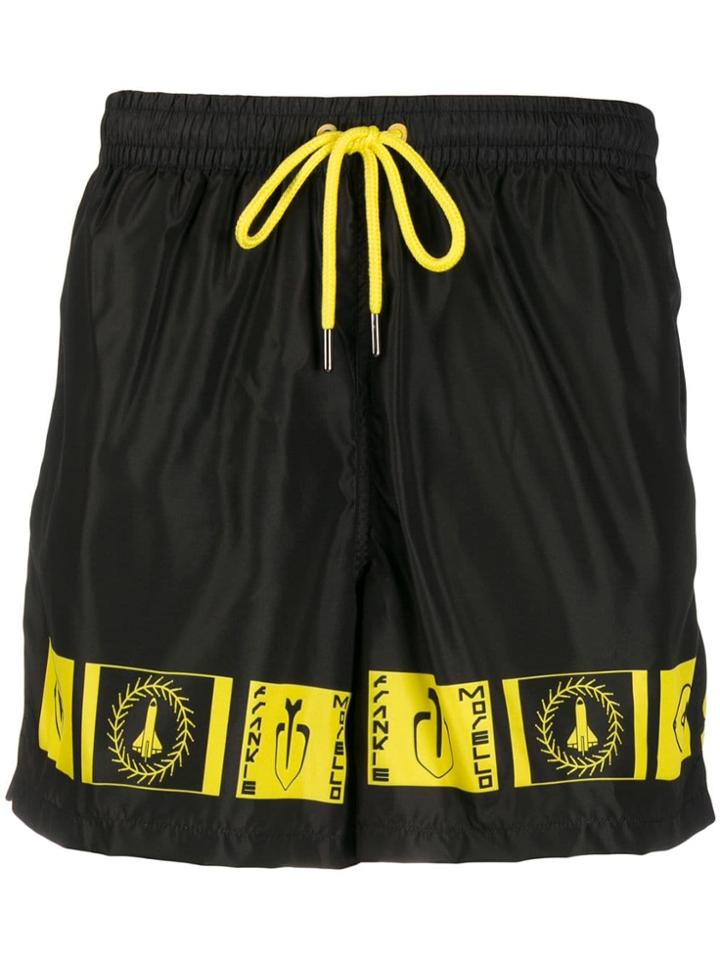 Frankie Morello Printed Swim Shorts - Black
