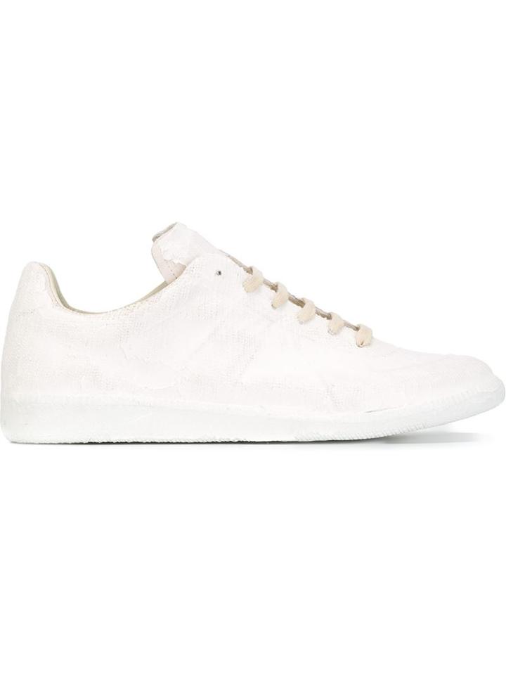 Maison Margiela Replica Sneakers, Men's, Size: 42, White, Lamb Skin/leather/rubber