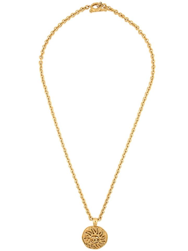 Chanel Vintage Vintage Sunburst Necklace - Metallic