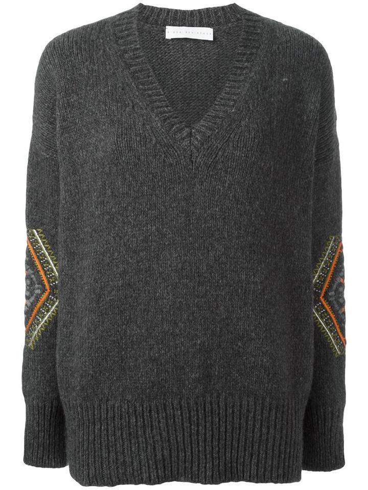 Giada Benincasa V-neck Sweater, Women's, Size: Xs, Grey, Polyamide/yak/virgin Wool