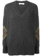 Giada Benincasa V-neck Sweater, Women's, Size: Xs, Grey, Polyamide/yak/virgin Wool