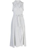 Diane Von Furstenberg Striped Wrap Dress - White