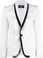 Dsquared2 Beaded Hem Tuxedo Jacket - White