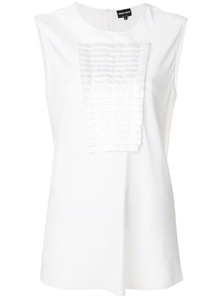 Giorgio Armani Pleated Tank Top - Nude & Neutrals