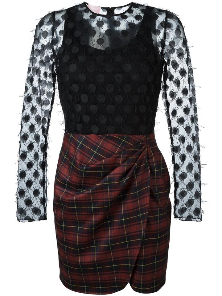 Giamba Plaid Mini Dress