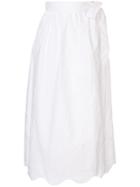 Sir. Delilah Wrap Midi Skirt - White