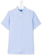 Fay Kids Button-down Polo Shirt - Blue
