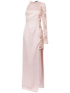 Tufi Duek Lace Panel Gown - Pink
