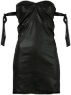 Rta - Fitted Strapless Dress - Women - Silk/lamb Skin - Xs, Black, Silk/lamb Skin