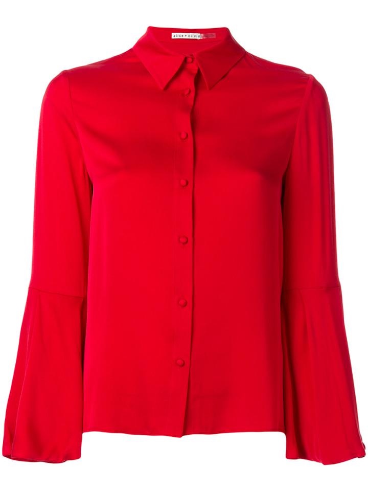 Alice+olivia Classic Shift Blouse - Red