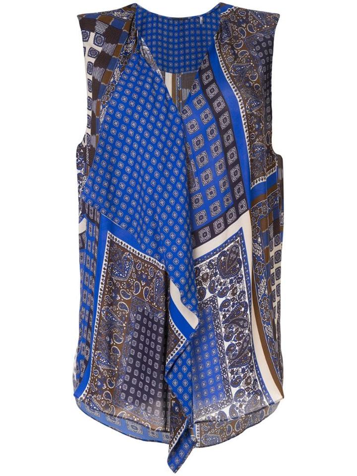 Elie Tahari Pernilla Paisley-print Top - Blue
