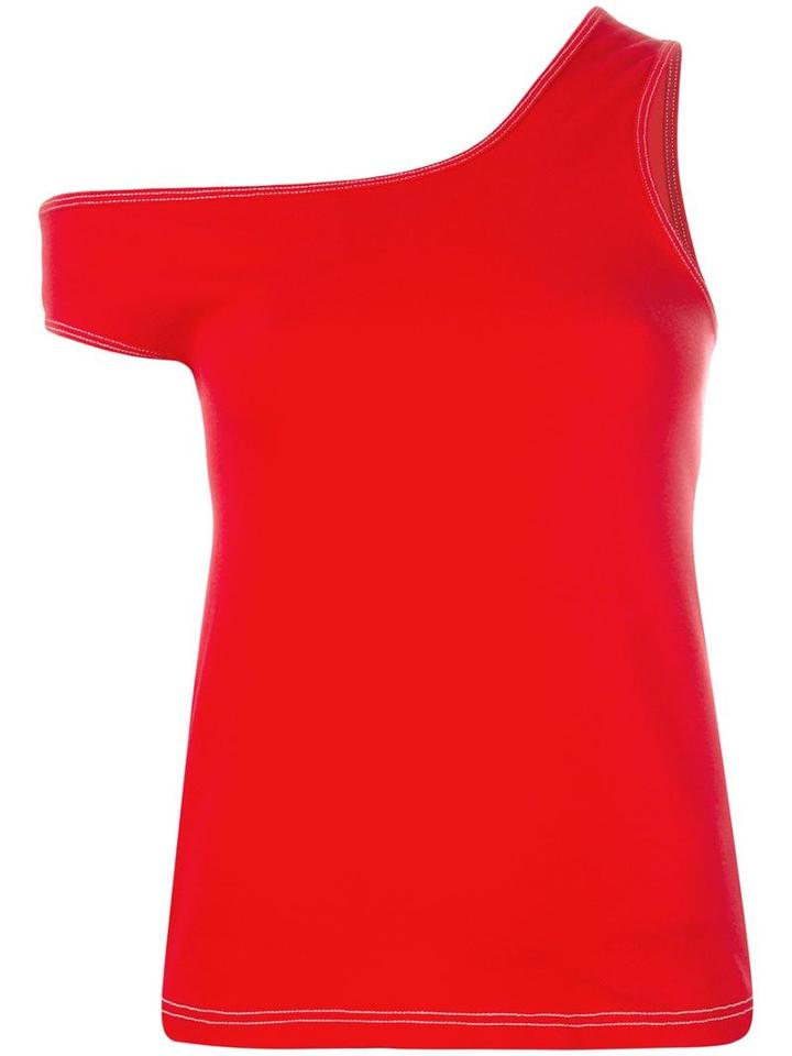 Jacquemus 'le Marcel Qui Tombe' Top, Women's, Size: 34, Red, Cotton