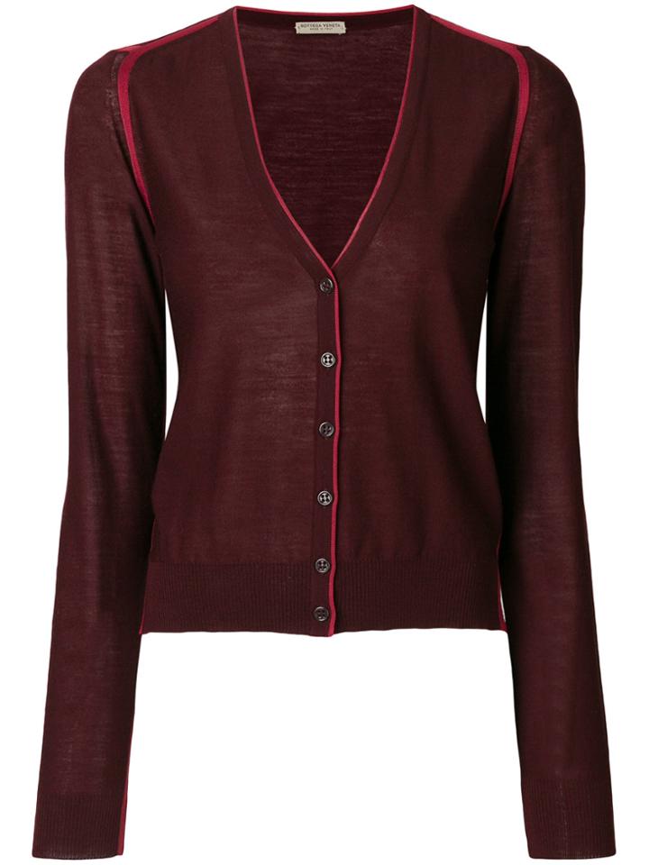 Bottega Veneta Buttoned V-neck Cardigan - Red