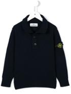 Stone Island Kids Logo Patch Jumper, Boy's, Size: 12 Yrs, Blue