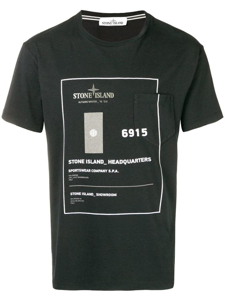 Stone Island Graphic Print T-shirt - Blue