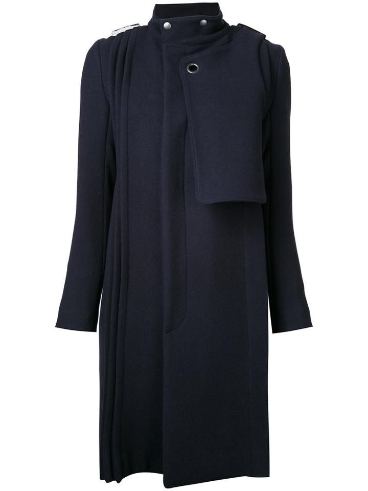 Donnah Mabel Roll Neck Coat, Women's, Size: 0, Blue, Wool/nylon