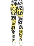 Burberry Graffiti Logo Stirrup Leggings - Yellow
